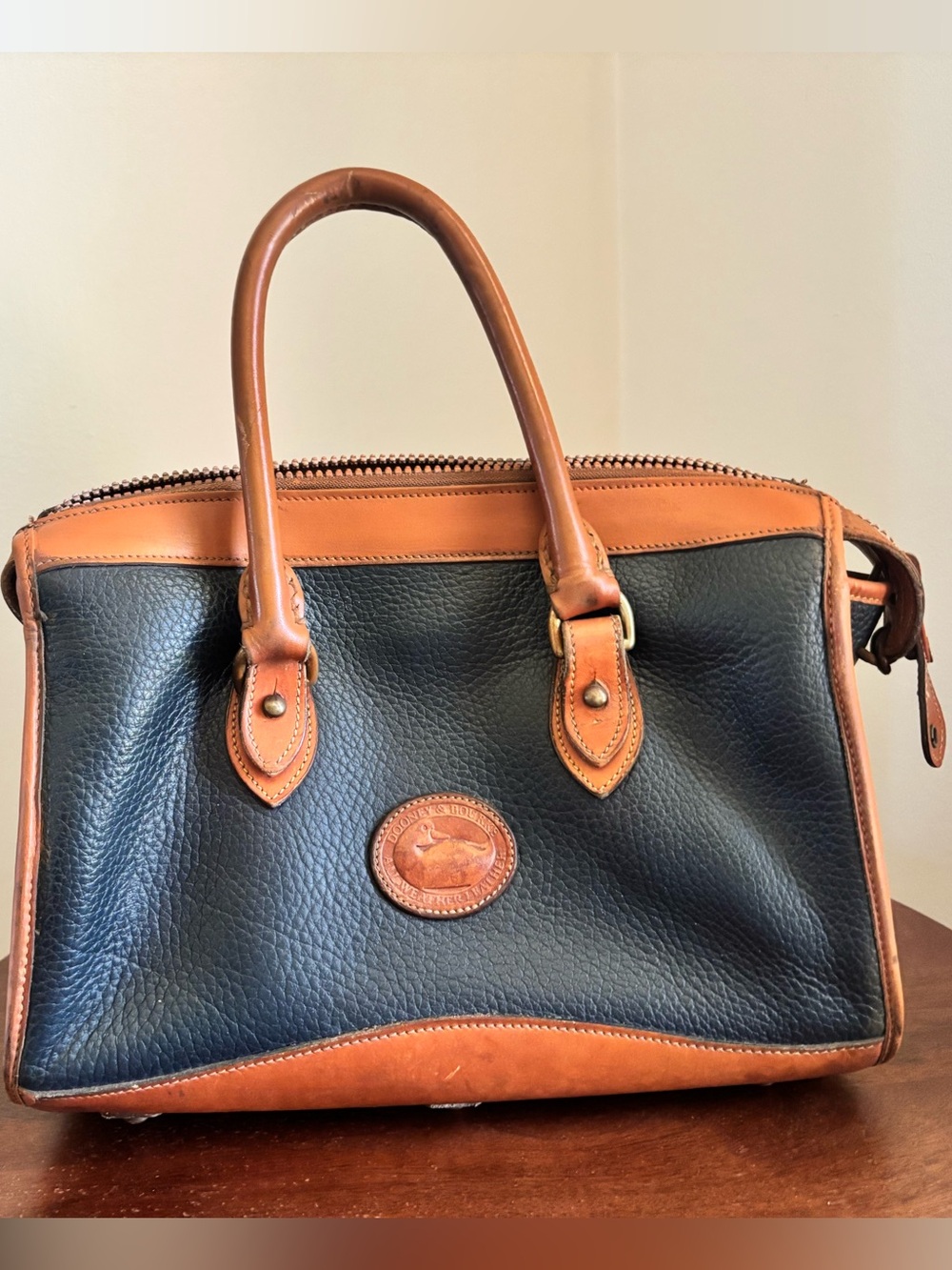 Vintage Navy Dooney & Bourke AWL Shoulder Bag